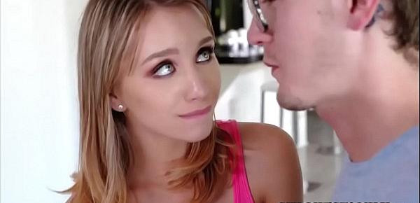  Horny teen secretly fucks with her stepbro in the kitchen